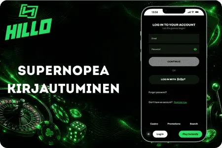 Hillo-pikakasino ja supernopea kirjautuminen